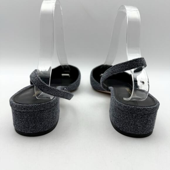 Veronica Beard Womens Cecile Denim Cap Toe Slingback Heel US 8 M Blue Black NWOB - Picture 9 of 13